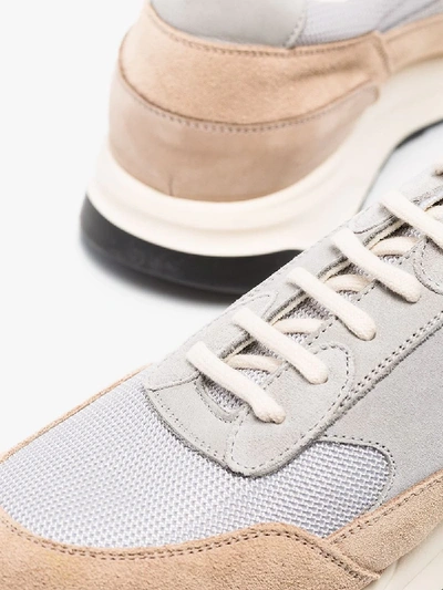 Shop Common Projects Grey Track Classic Suede Sneakers