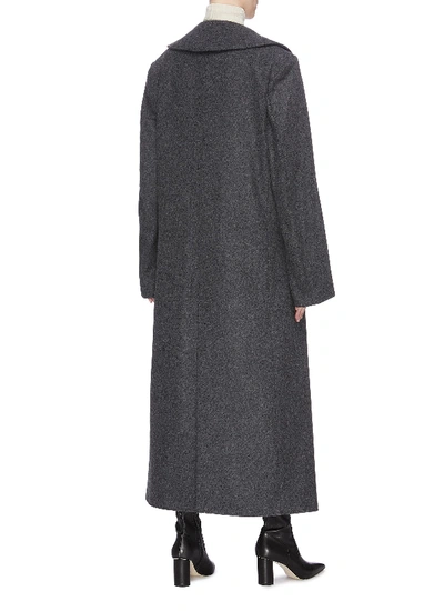 Shop Lemaire Double-breasted Melton Coat