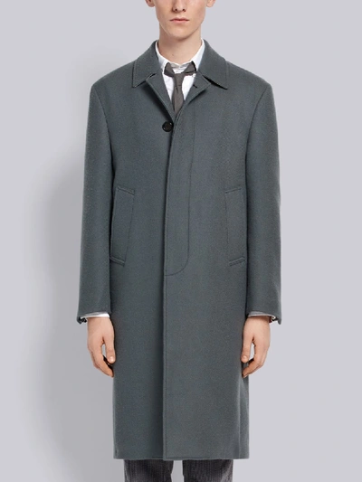 Shop Thom Browne Medium Grey Double Face Cashmere Unconstructed Bal Collar Overcoat