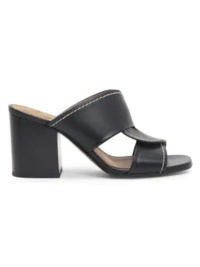 Shop Chloé Women's Candice Leather Mules In Black