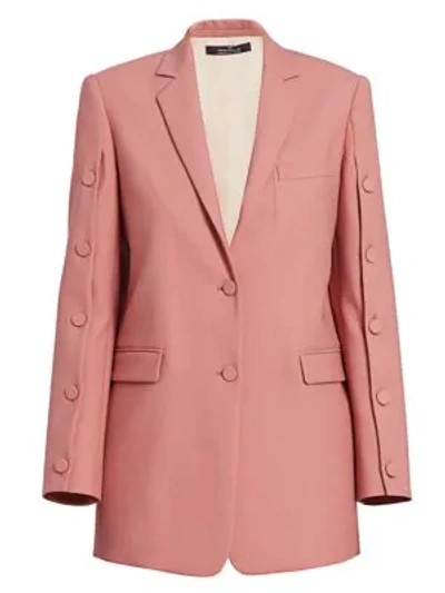 Shop Rokh Break Sleeve Jacket In Dusty Pink