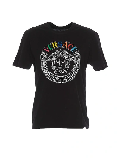 Shop Versace Short Sleeve T-shirt In Nero