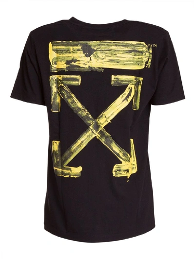 Shop Off-white Short Sleeve T-shirt In Black Yellow
