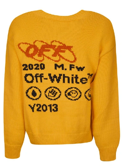 Shop Off-white Y2013 Knitted Sweater In Yellow/black