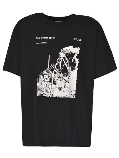 Shop Off-white Ruined Factory Oversized T-shirt In Black/white