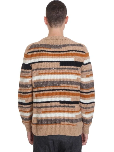 Shop Maison Flaneur Knitwear In Leather Color Wool