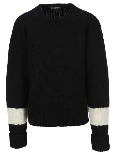 Shop Neil Barrett Stripe Knit Sweater In Black