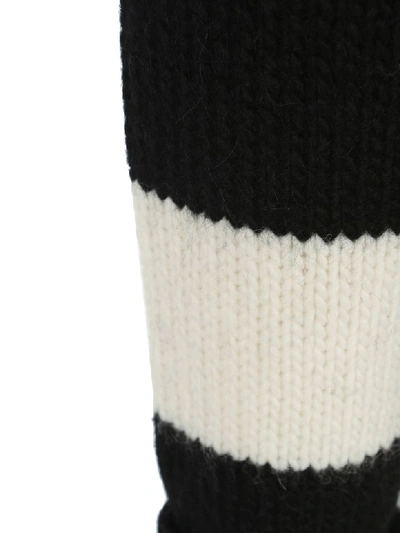 Shop Neil Barrett Stripe Knit Sweater In Black
