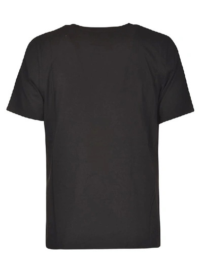 Shop Saint Laurent Logo Print T-shirt In Black/natural