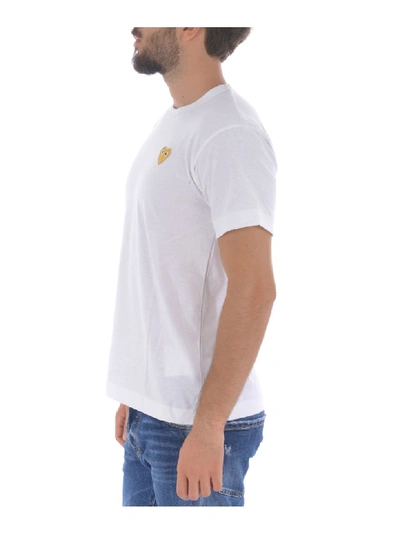 Shop Comme Des Garçons Play Cotton T-shirt In Bianco