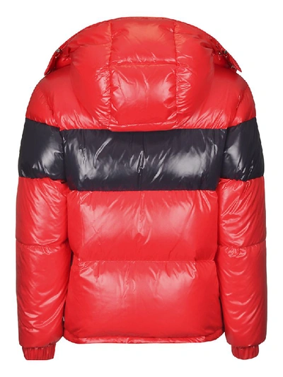 Shop Moncler Gary Logo Patch Padded Jacket In Red