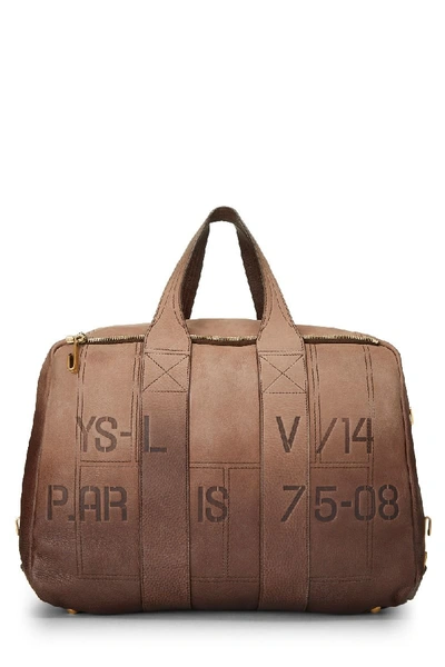 Pre-owned Saint Laurent Brown Leather Duffle Bag