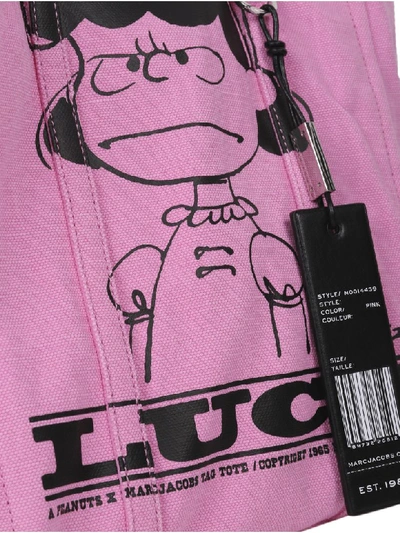 Shop Marc Jacobs Pink Peanuts Tag Tote 27