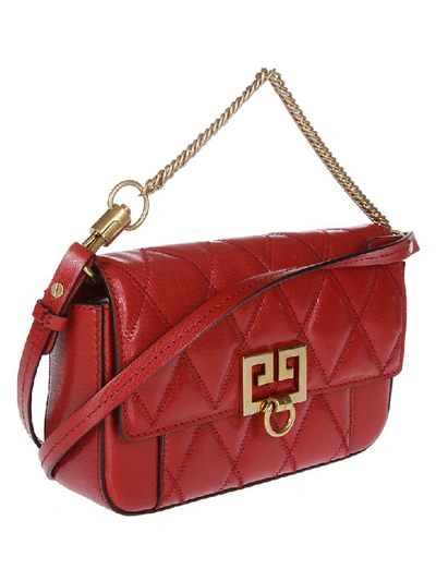 Shop Givenchy Mini Pocket Bag In Vermillon