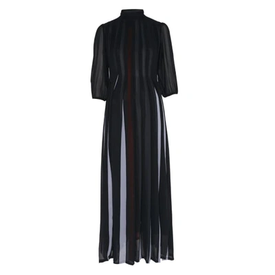 Shop Daneh Maxi Long Sleeve Paneled Dress