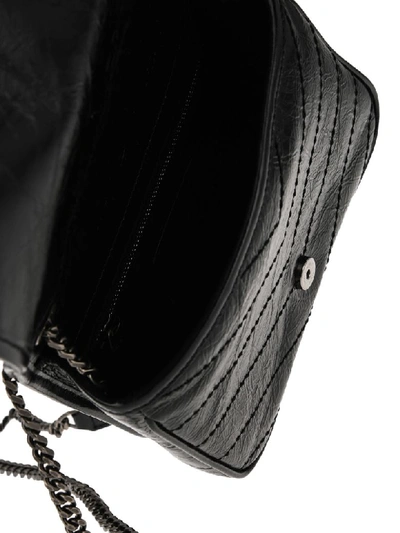 Shop Saint Laurent Niki Chain Wallet In Black