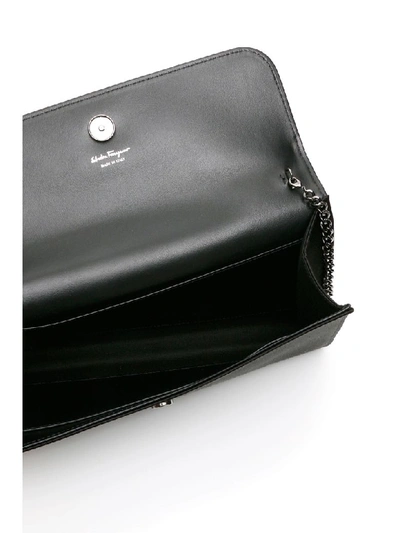 Shop Ferragamo Crystal Vara Bag In Nero (black)