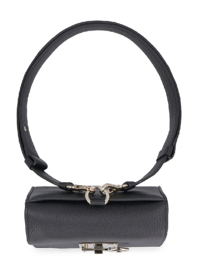 Shop Ferragamo Salvatore  Leather Belt Bag With Logo In Black