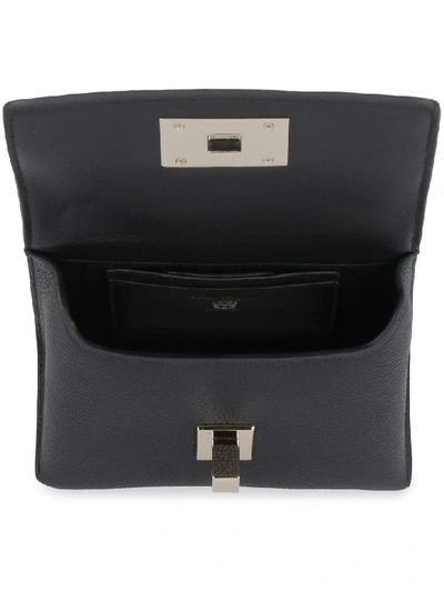 Shop Ferragamo Salvatore  Leather Belt Bag With Logo In Black