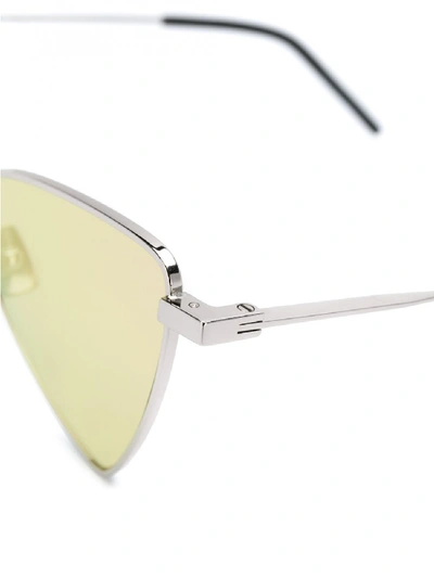 Shop Saint Laurent New Wave Sunglasses In Silver