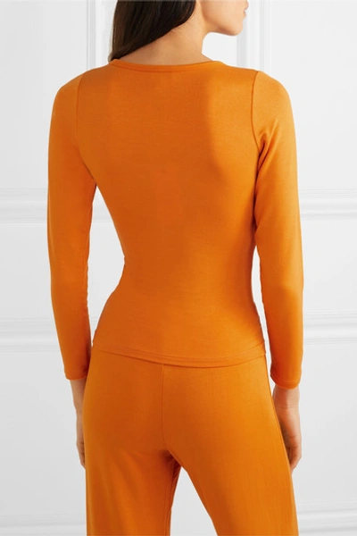 Shop Leset French Terry Top In Orange
