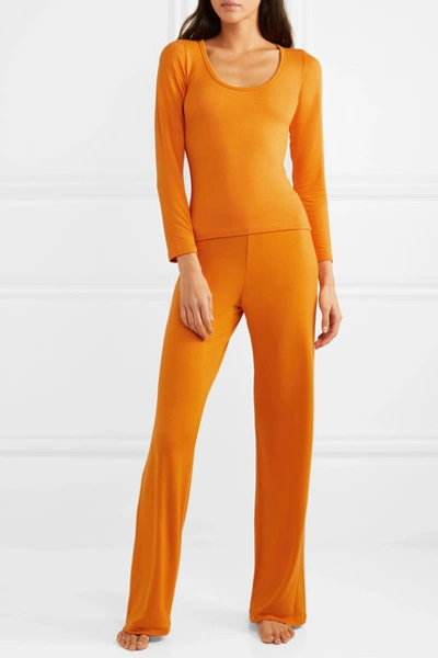 Shop Leset French Terry Top In Orange