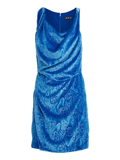 Shop Atlein Blue Velvet Dress