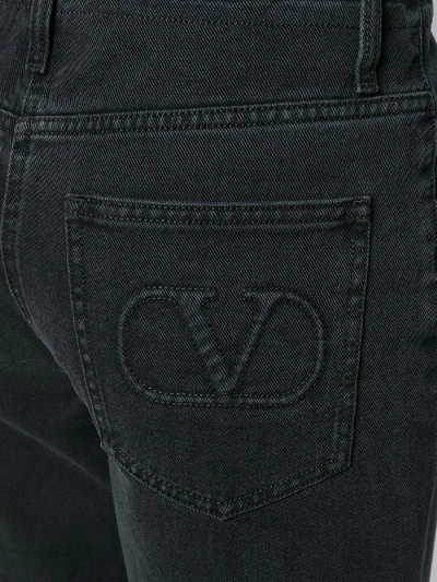 Shop Valentino Embroidered V Jeans