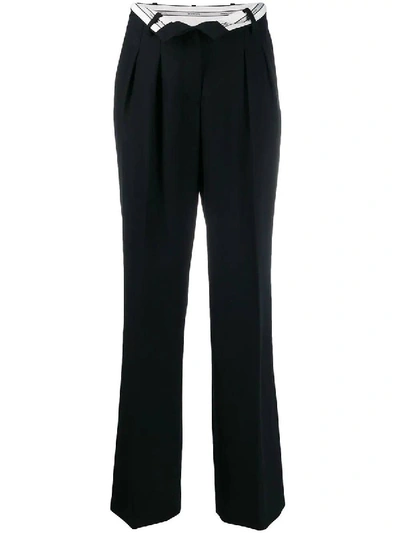 Shop Alexander Wang Foldover Waist Trousers In Black