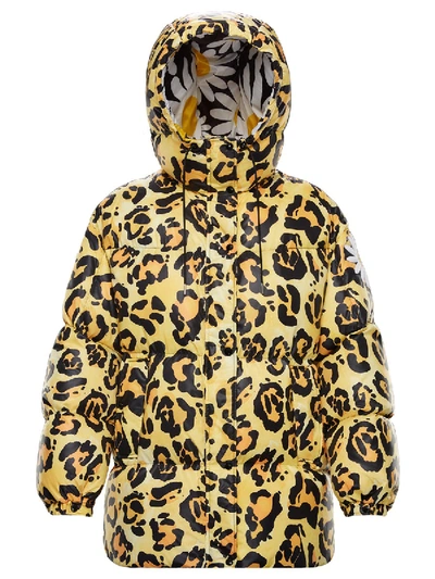 Shop Moncler Genius 0 Moncler Richard Quinn Mary Leopard Print Jacket In Yellow