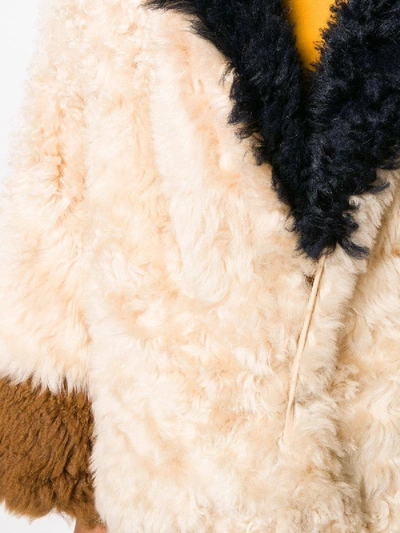 Shop Marni Reversible Panelled Fur Coat