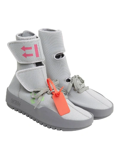 Shop Off-white Grey Moto Wrap Sneaker