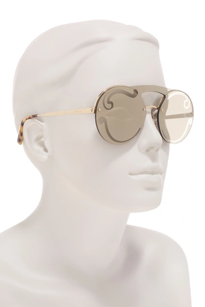 Shop Prada 36mm Round Sunglasses In Antiq Cop