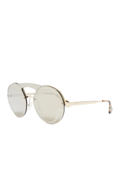 Shop Prada 36mm Round Sunglasses In Antiq Cop