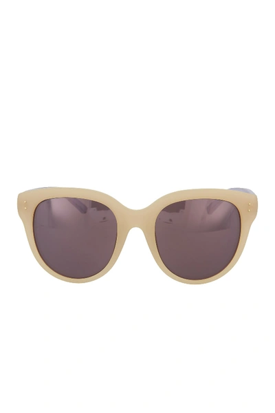 Shop Linda Farrow 54mm Novelty Sunglasses In Matte Shell Grey Lav