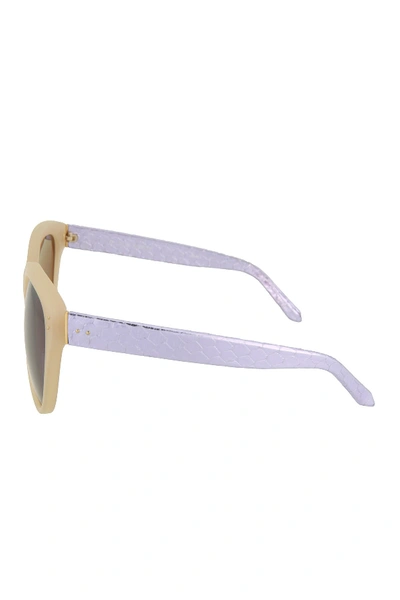 Shop Linda Farrow 54mm Novelty Sunglasses In Matte Shell Grey Lav
