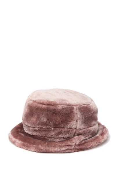 Shop Brixton Faux Fur Hardy Bucket Hat In Violt