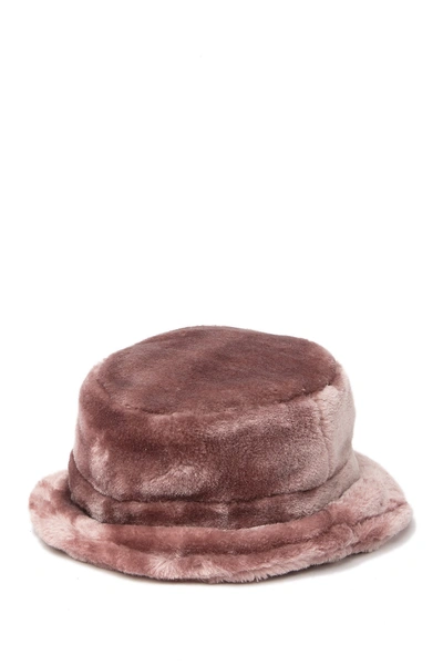 Shop Brixton Faux Fur Hardy Bucket Hat In Violt