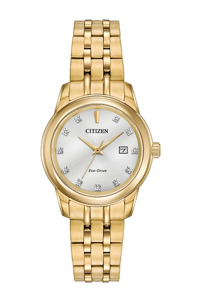 Shop Citizen Women's Eco-drive Diamond Bracelet Watch, 28mm - 0.0053 Ctw