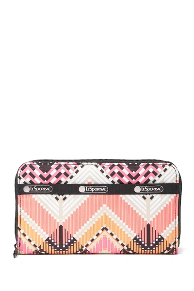 Shop Lesportsac Taylor Zip Around Wallet In Sumr Weave