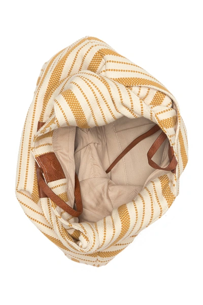 Shop Lucky Brand Mia Woven Hobo In Med Yellow 16