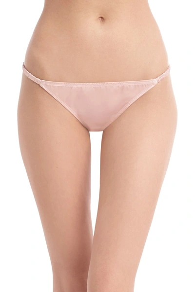 Shop Commando Silk Bikini Panties In Rose Quaz