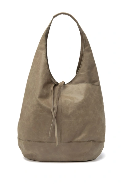 Shop Lucky Brand Mia Leather Hobo In Light Olive