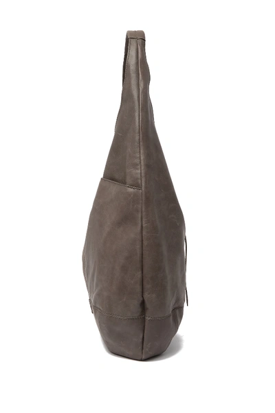 Shop Lucky Brand Mia Leather Hobo In Steely