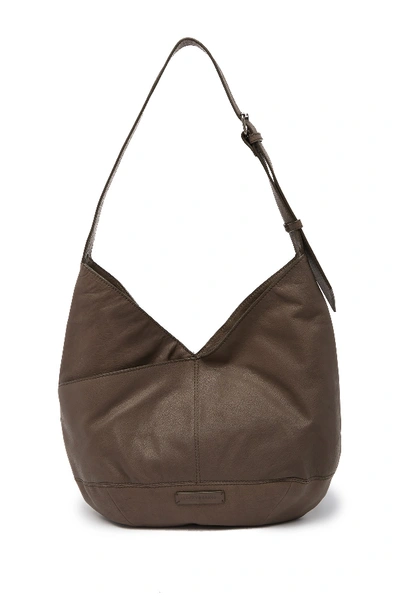 Shop Lucky Brand Mia Leather  Hobo Bag In Lt Green 01