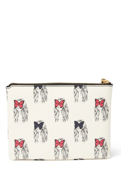 Shop Flynn Madison Printed Zip Pouch In Butterfly Eyes - Parisian