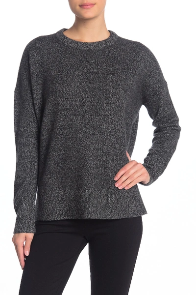 Shop Theory Relaxed Drop Shoulder Cashmere Sweater In Black/husky