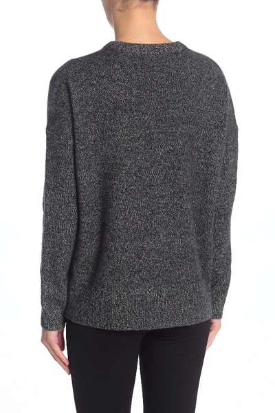 Shop Theory Relaxed Drop Shoulder Cashmere Sweater In Black/husky