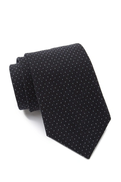 Shop Calvin Klein Rectangle Cotton Tie In Charcoal