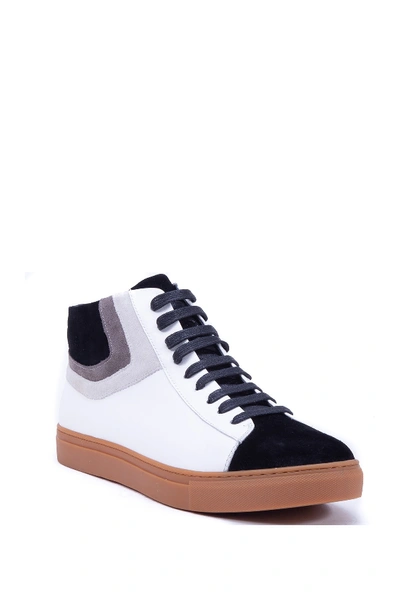 Shop French Connection Grand Leather High Top Sneaker In White